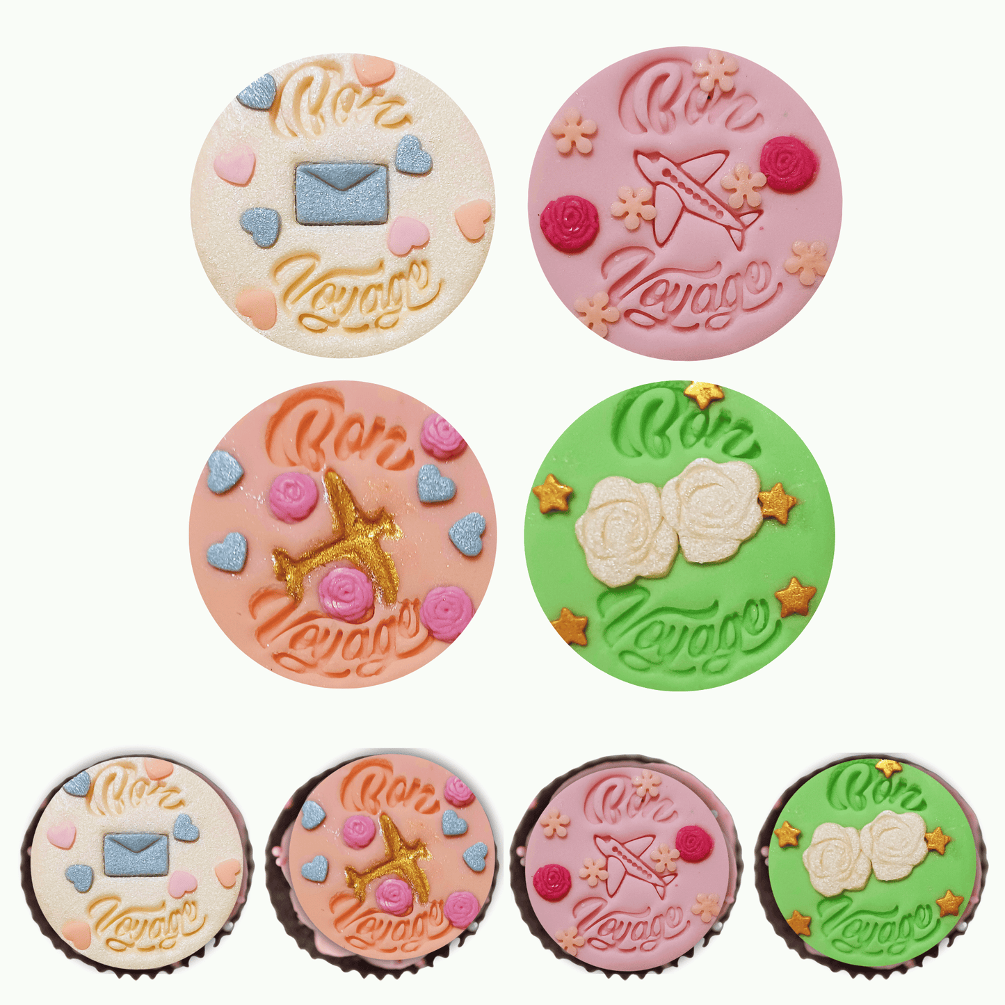 Confect Bon Voyage Toppers for Cakes & Cupcakes | Edible cupcake topper | Cake Decorations Supplies - 100Gms (CT-06)