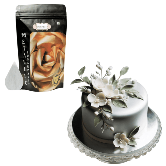 Confect Shimmering Silver Sugar Paste 900 Gms