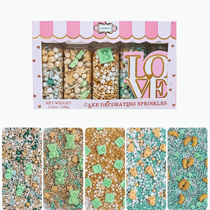 Confect Baby Shower Sprinkles | Birthday Sprinkles | Gender Reveal Sprinkles Pack of 5 (BABY SHOWER -12)