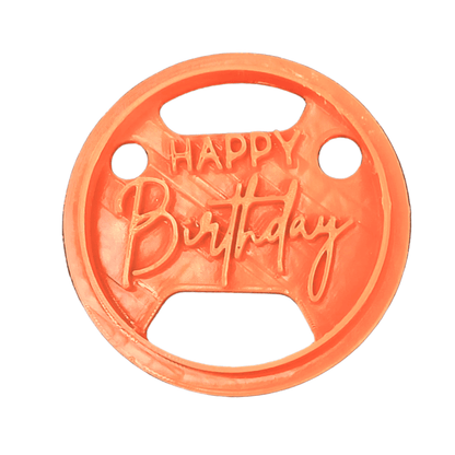 Confect Toppers Cutters | Congratulations Topper Cutter | Fondant Cutter | (Happy Birthday 02)