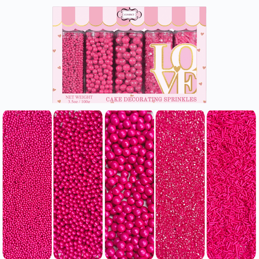 Sprinkles for Cakes & Cupcakes Decoration | USP-6(Crimson Pink)