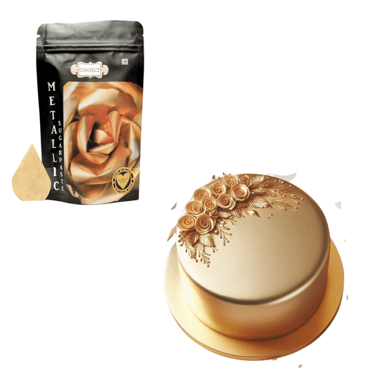 Confect Champagne Gold Sugar Paste900 Gms