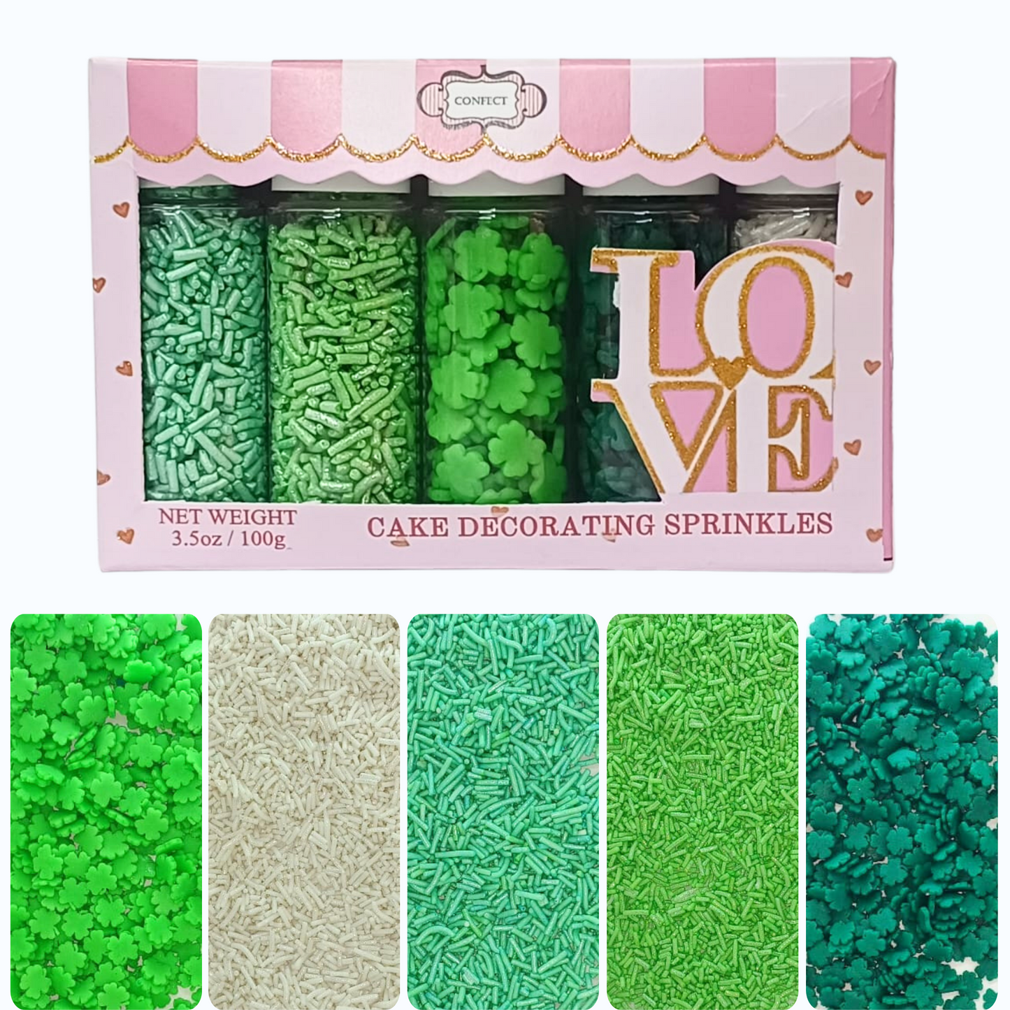 St. Patrick's Sprinkles Multipack 8 - 140 gms