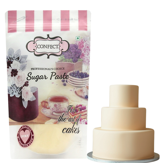 Confect Skin Sugar Paste | Edible Fondant Chefs Choice for Cake Decorating - 1 KG (Con-629 1kg)