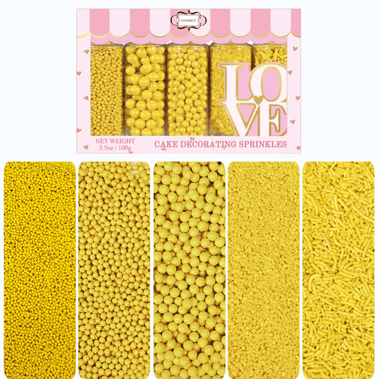 Confect Sprinkles for Cakes & Cupcakes Decoration | USP-25(Yellow)