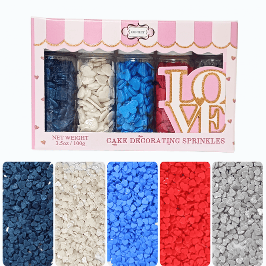 Heart Sprinkles | Captain's Colors Patriotic Sprinkles