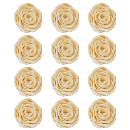 Confect Edible Rose Cake Toppers | Edible Toppers Roses for Cake Decorations- 12 Roses (Pearl Roses)