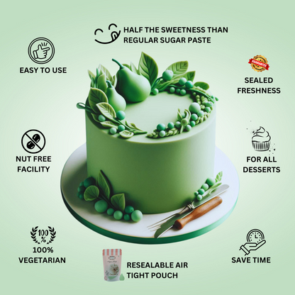 Pea Green Fondant | Edible Sugarpaste 250 Gm