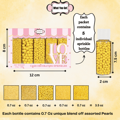 Confect Sprinkles for Cakes & Cupcakes Decoration | USP-25(Yellow)