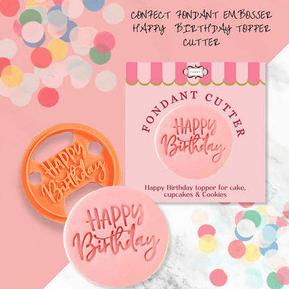 Celebration Stencils Toppers Cutters | Celebration Topper Cutter (Happy Birthday 01)