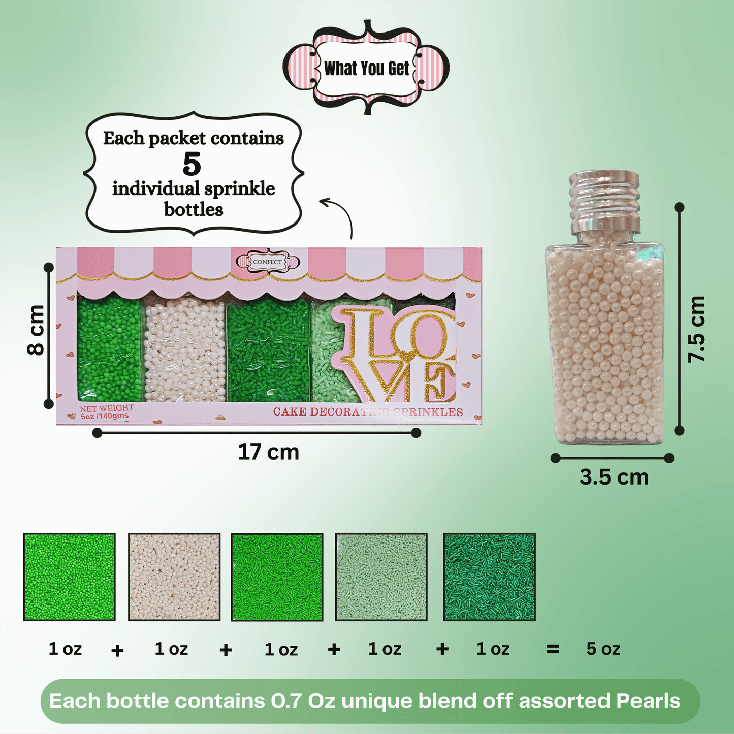 St. Patrick's Sprinkles Multipack 2 - 140 gms