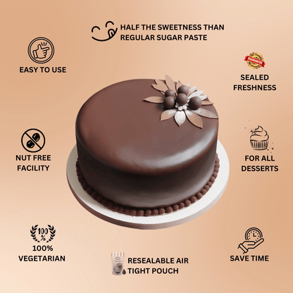 Confect Chocolate Brown Sugarpaste 250 Gms