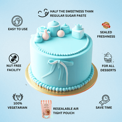 Confect Baby Blue Sugarpaste 250 Gms