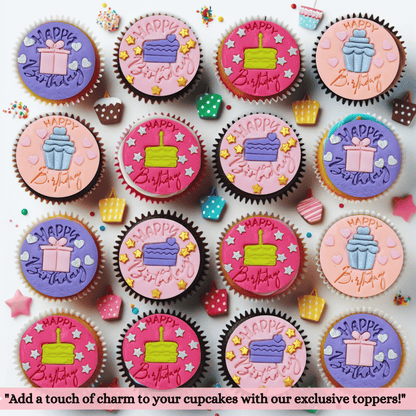 Confect Celebration Toppers for Cakes & Cupcakes | Celebration cupcake topper | Celebration Toppers - 100Gms ((CT-04))