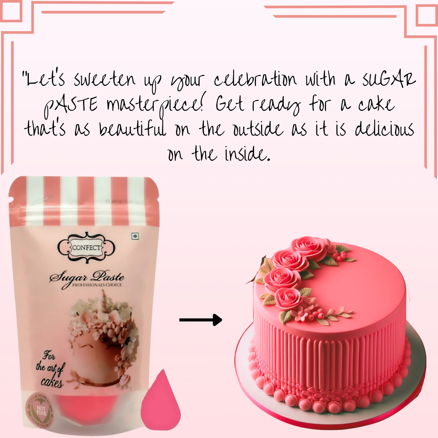 Melon Pink Fondant | Edible Sugarpaste 250 Gm