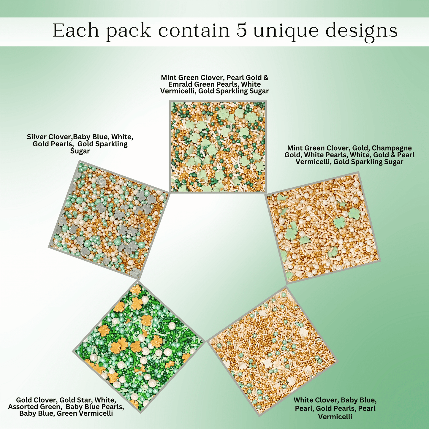 St. Patrick's Sprinkles Multipack 4 - 140 gms