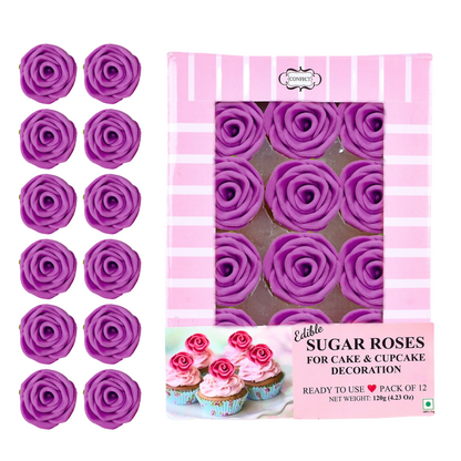 Royal Fuchsia Pink | Edible Sugar Roses Topper