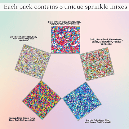 Confect Rainbow Magic Sprinkles | Mix Colourful Celebration Sprinkles For Cake Décor - 140 gms (Rainbow Sprinkles-01)