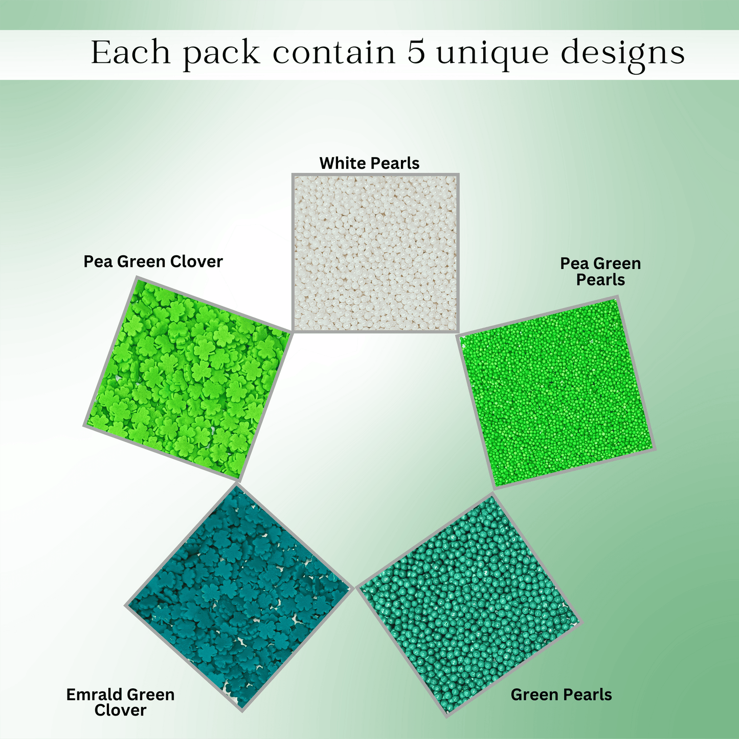 St. Patrick's Sprinkles Multipack 5 - 140 gms