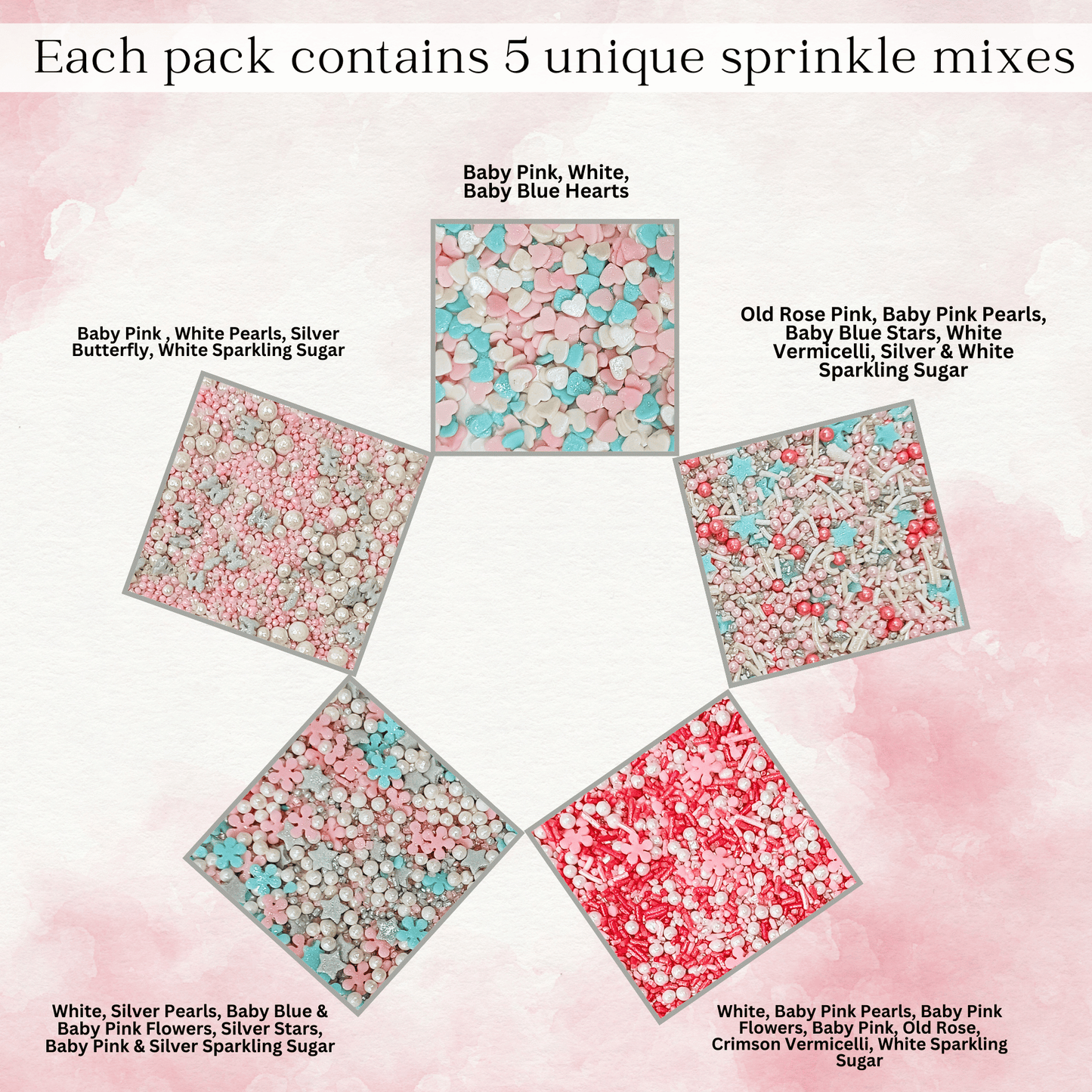 Valentine Sprinkles VS Multipack 17 - 100 gms