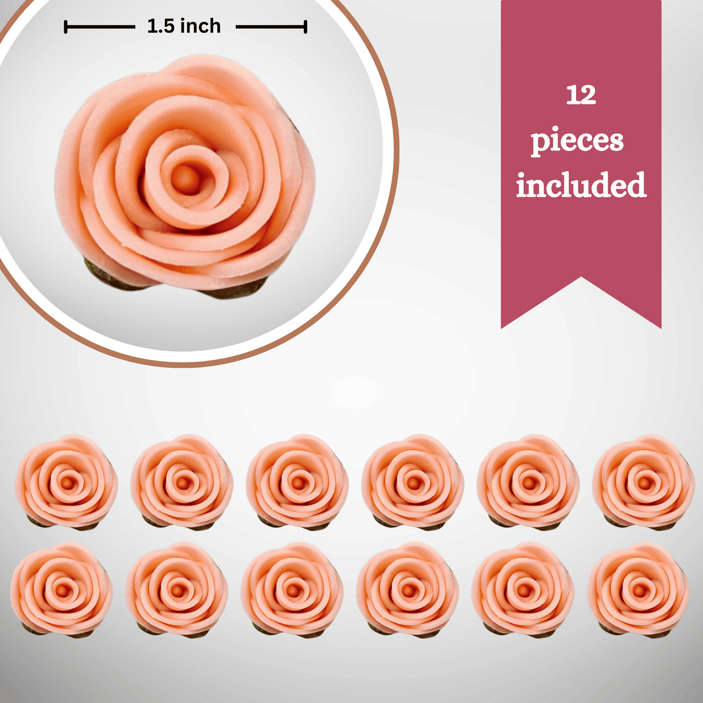 Peach | Edible Sugar Flowers