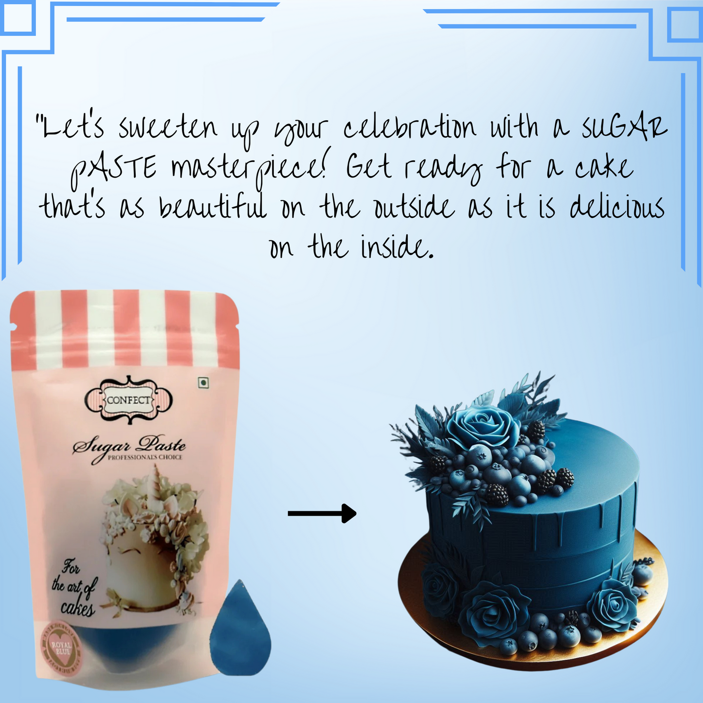 Royal Blue Fondant | Edible Sugarpaste 250 Gm