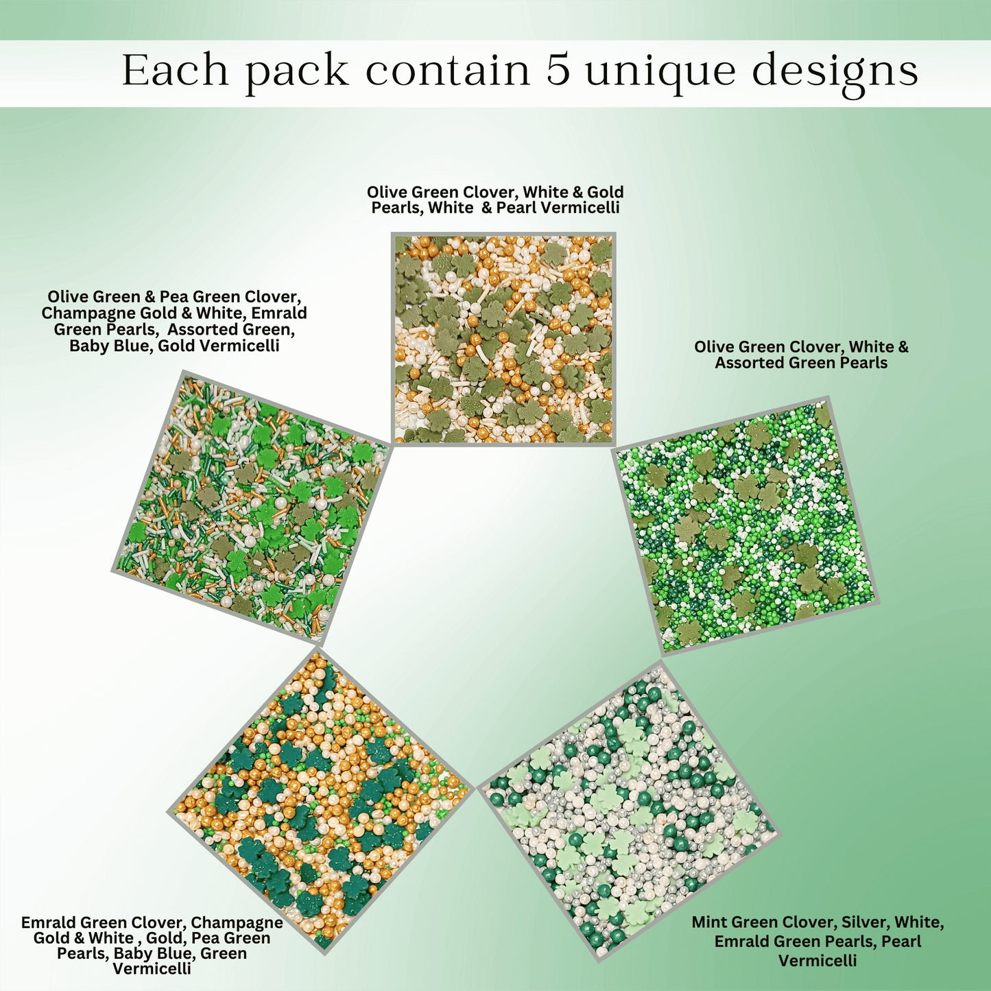 St. Patrick's Sprinkles Multipack 3 - 140 gms