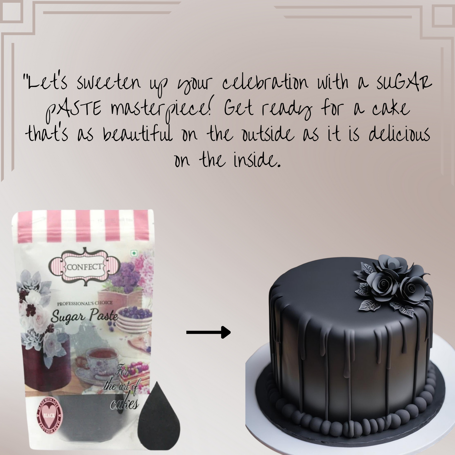 Black Fondant | Edible Sugarpaste 1 Kg