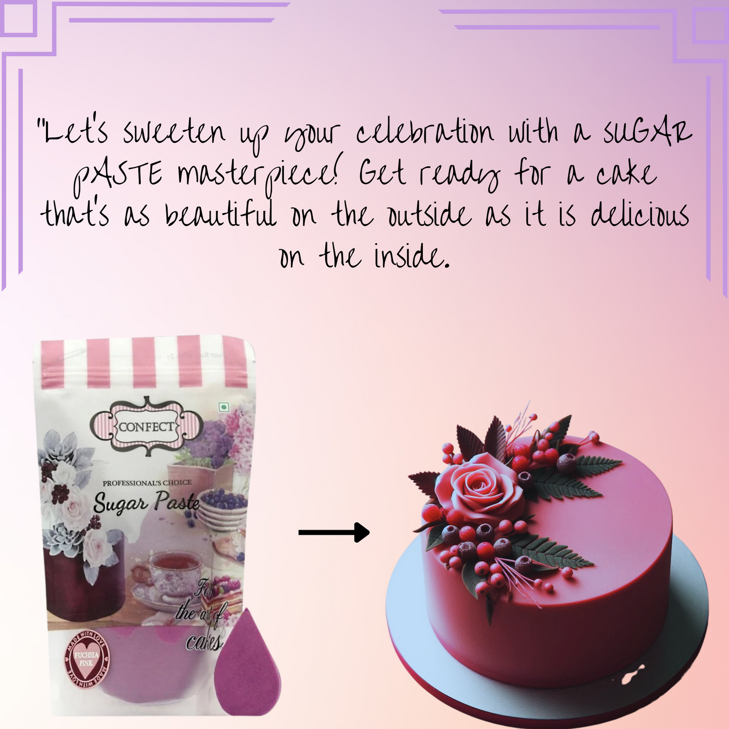 Fuchsia Pink Fondant | Edible Sugarpaste 1 Kg