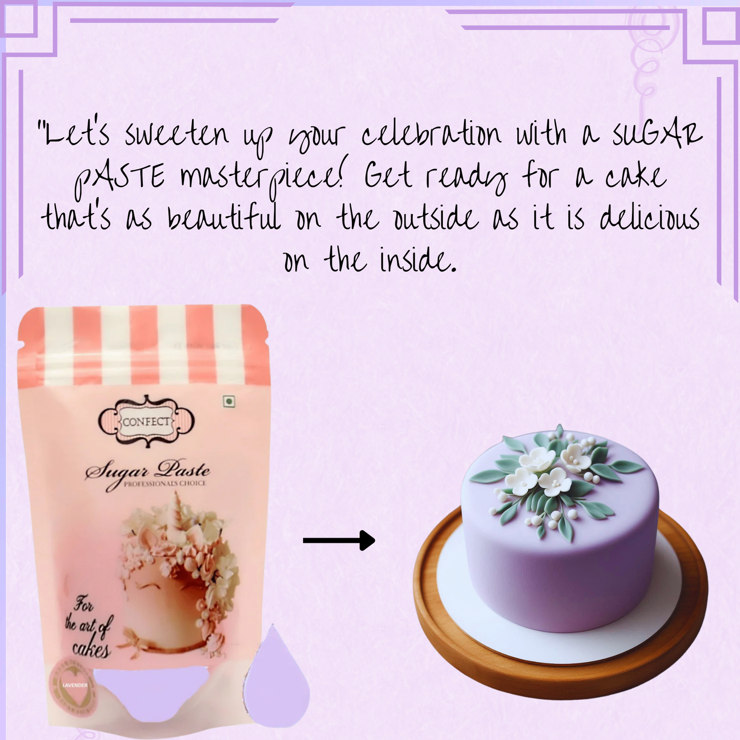 Confect Lavender Sugarpaste 250 Gms