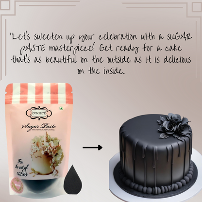 Confect Black Sugarpaste 250 Gms