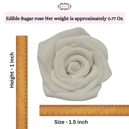 Confect Sugar Roses Topper | Sugar Roses for cake decorations | Cupcakes & Doughnut Edible Toppers | ombre -3 - Pack of 12