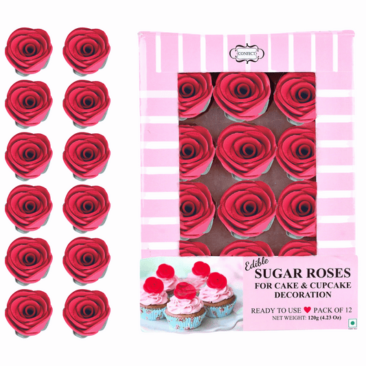 Crimson Pink | Edible Sugar Roses Topper