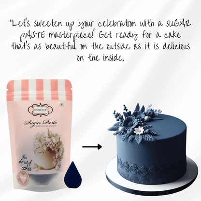 Confect Nightsky Navy Sugar Paste | Edible Fondant Chefs Choice for Cake Decorating - 1 KG (con-13 1 Kg)