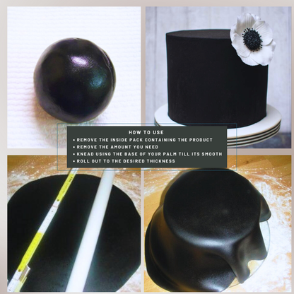 Black Fondant | Edible Sugarpaste 1 Kg