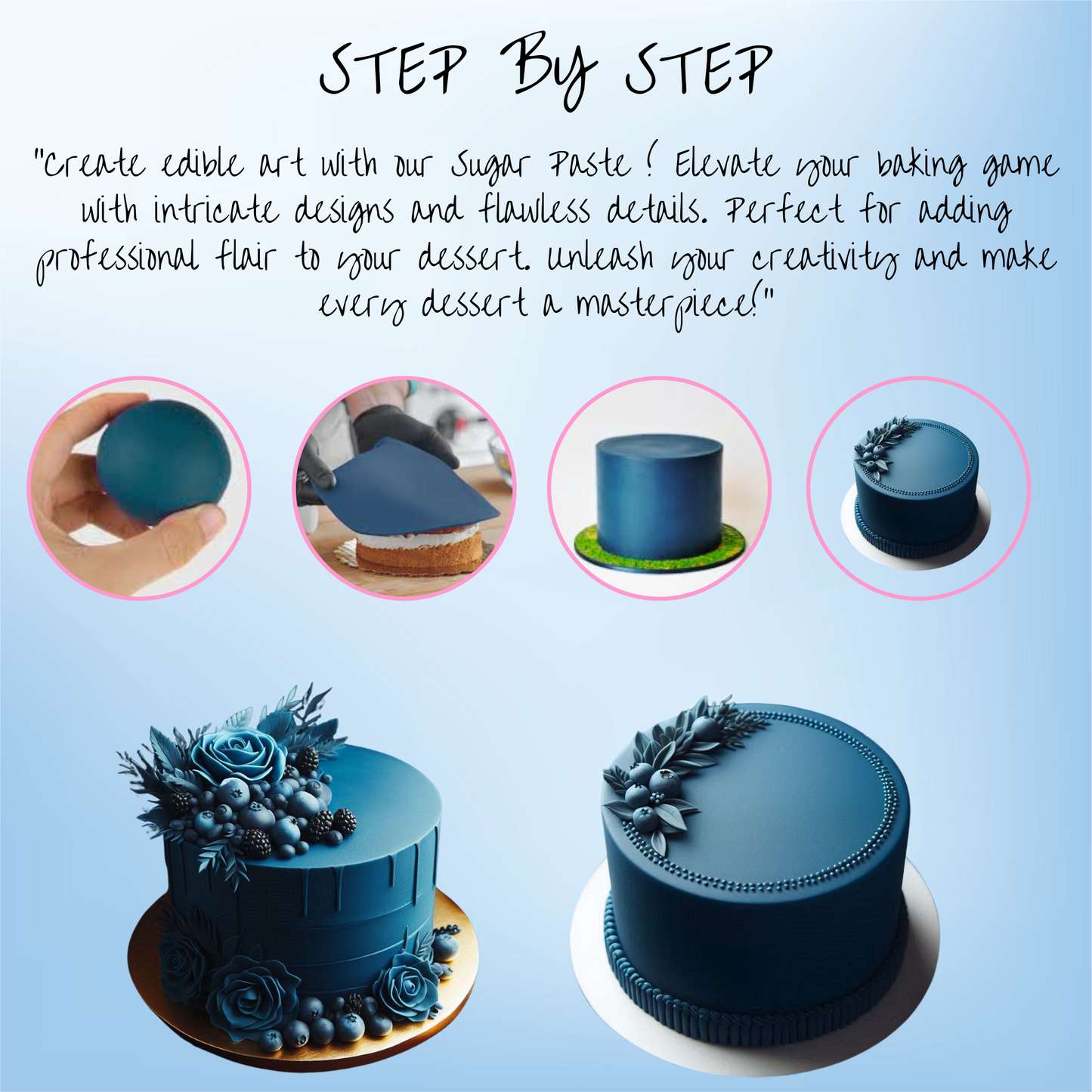 Royal Blue Fondant | Edible Sugarpaste 250 Gm