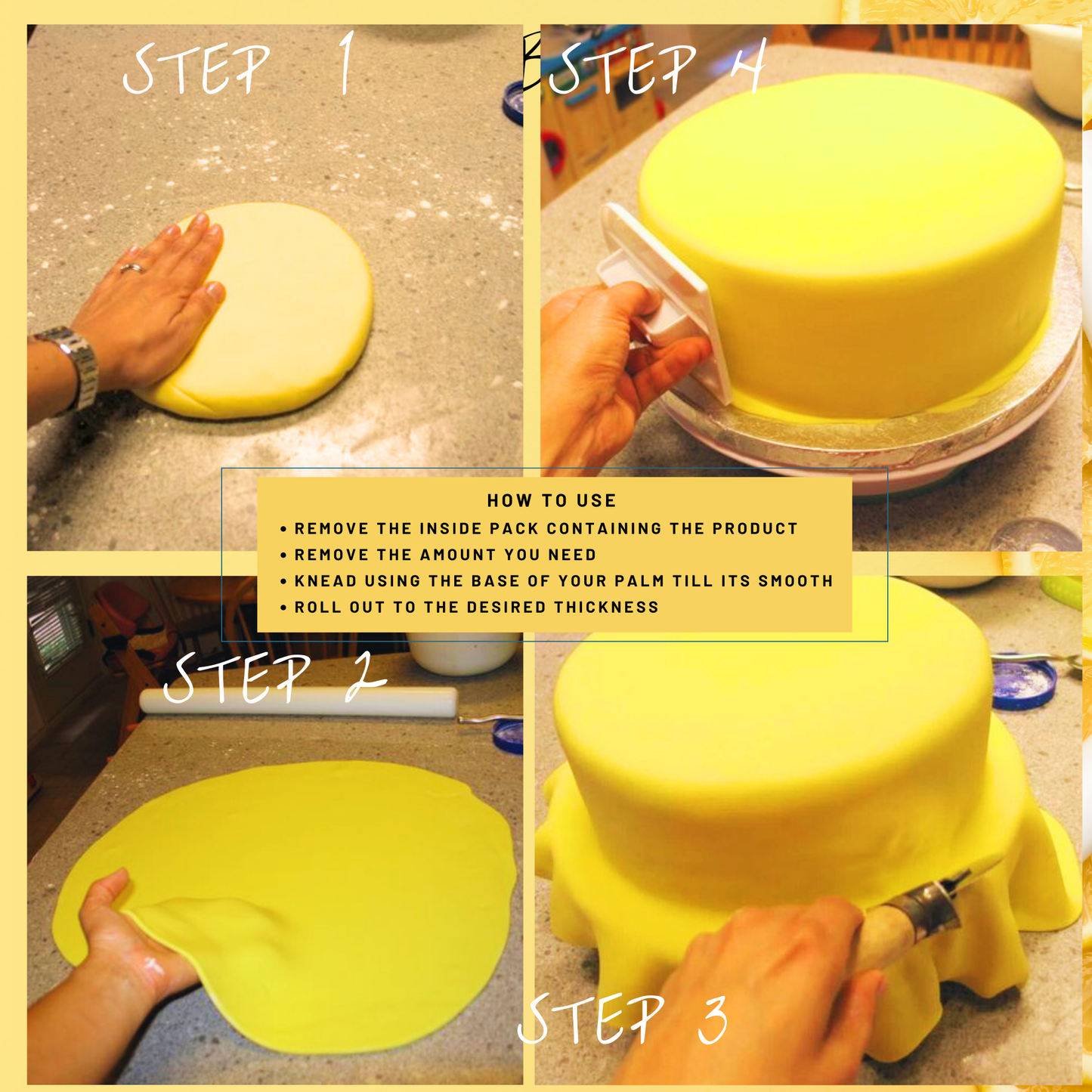 Lemon Yellow Fondant | Edible Sugarpaste 1 Kg