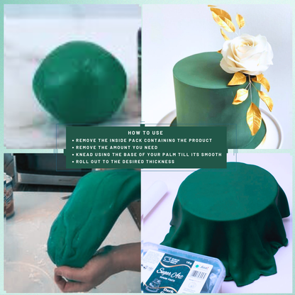 Emerald Green Fondant | Edible Sugarpaste 250 Gm