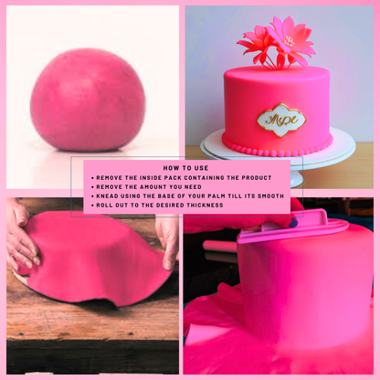 Neon Pink Fondant | Edible Sugarpaste 1 Kg