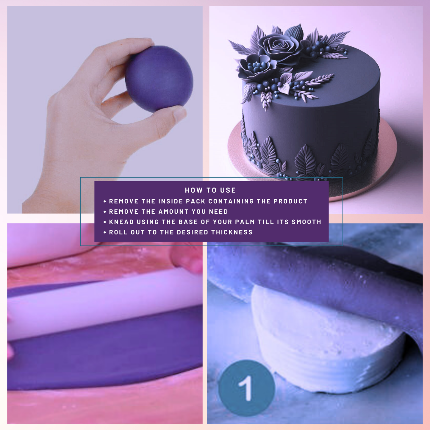 Purple Fondant | Edible Sugarpaste 1 Kg