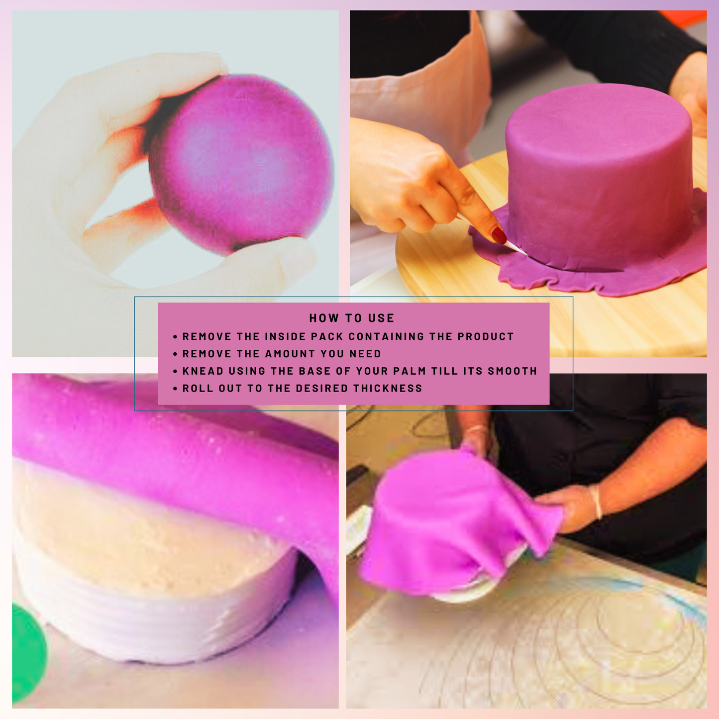 Fuchsia Pink Fondant | Edible Sugarpaste 1 Kg