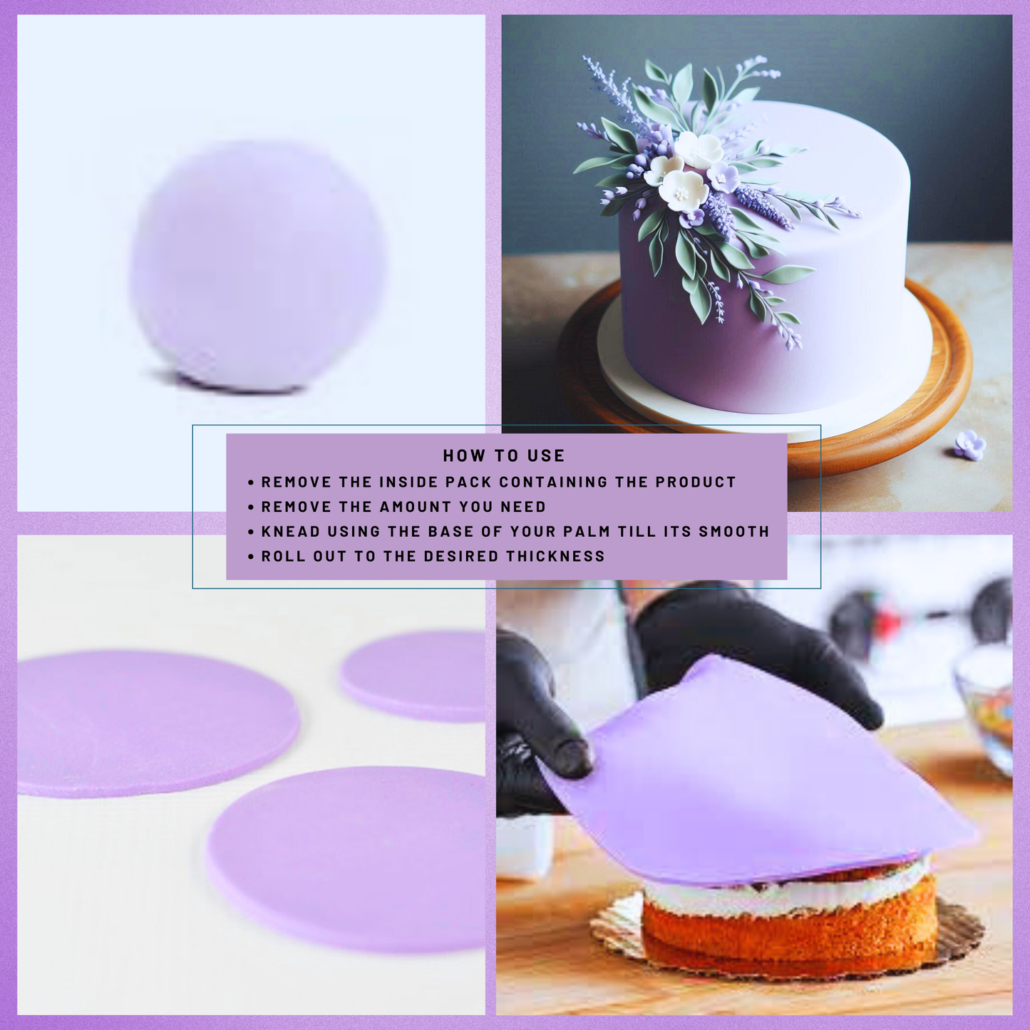 Lavender Fondant | Edible Sugarpaste 1 Kg