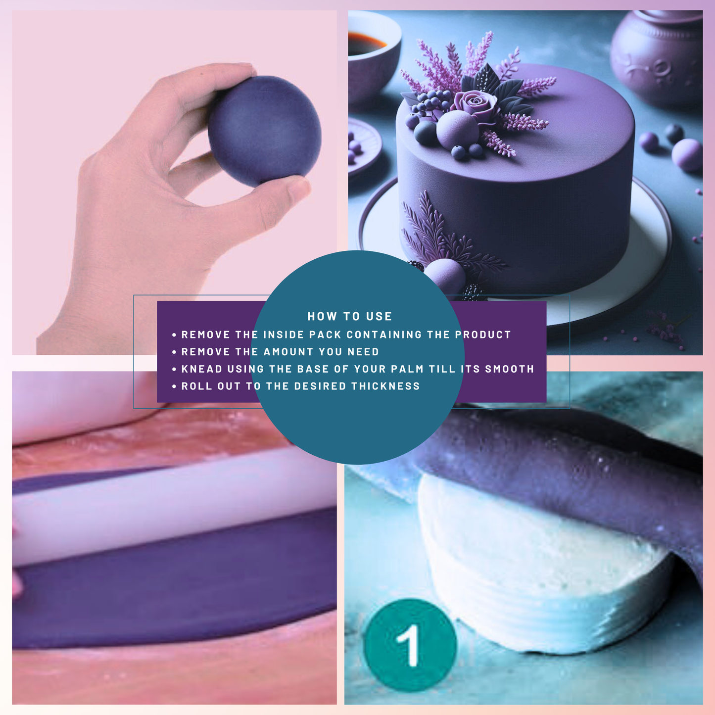 Electric Purple Fondant | Edible Sugarpaste 1 Kg