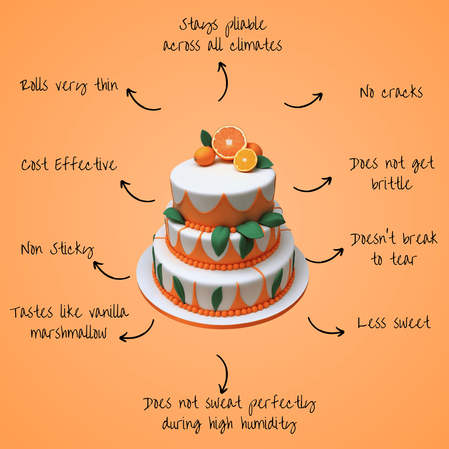 Confect Citrus Orange Sugarpaste 250 Gms