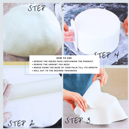 Confect White Sugar Paste | Edible Fondant Chefs Choice for Cake Decorating - 1 KG (con-01 1 Kg)