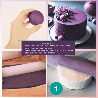 Confect Electric Purple Sugarpaste 250 Gms