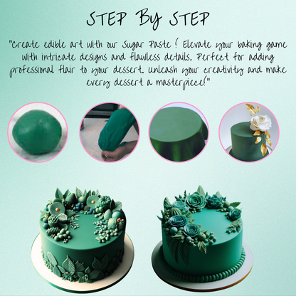 Emerald Green Fondant | Edible Sugarpaste 250 Gm