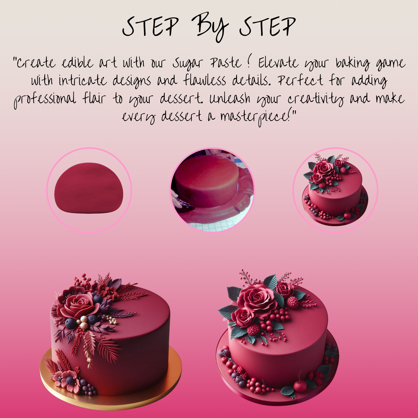 Burgundy Fondant | Edible Sugarpaste 1 Kg