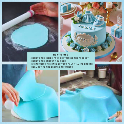 Baby Blue Fondant | Edible Sugarpaste 1 Kg