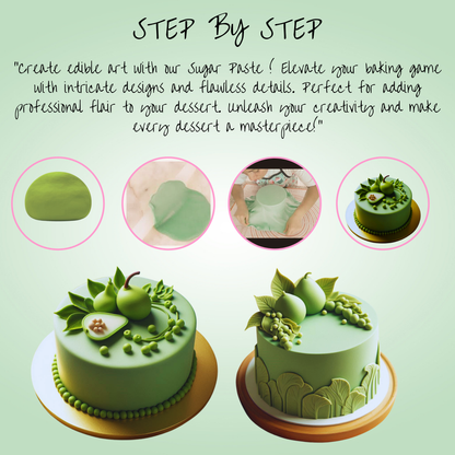 Pea Green Fondant | Edible Sugarpaste 250 Gm